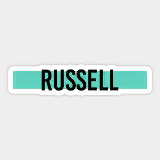 George Russell Driver Name - 2022 Season #4 Sticker